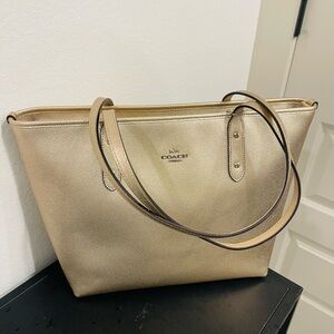 Coach Gold Tote Bag